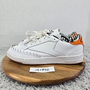 Reebok Flintstones x Jetsons Club C Wilma White Leather Lace Up Sneaker Men 10.5